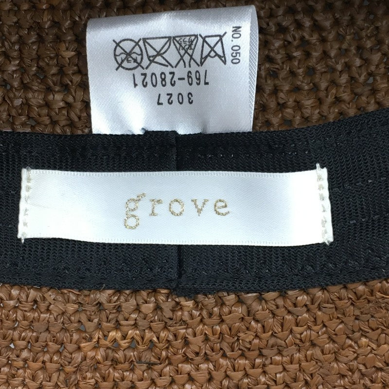 【17034】 grove グローブ 帽子 サイズ00 ブラウン シンプル オシャレ カジュアル ゆったり スタイリッシュ レディース 定価3500円