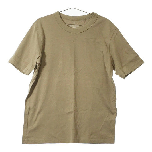 良品 メンズL GU Tシャツ カーキ 深緑 半袖 シンプル 無地 かっこいい スタイリッシュ ジーユー 【17096】