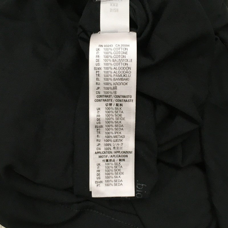 【17123】 新古品 DIESEL ディーゼル 七分袖Tシャツ カットソー サイズXXS ブラック グラフィック プリント カットオフ 切替 レディース