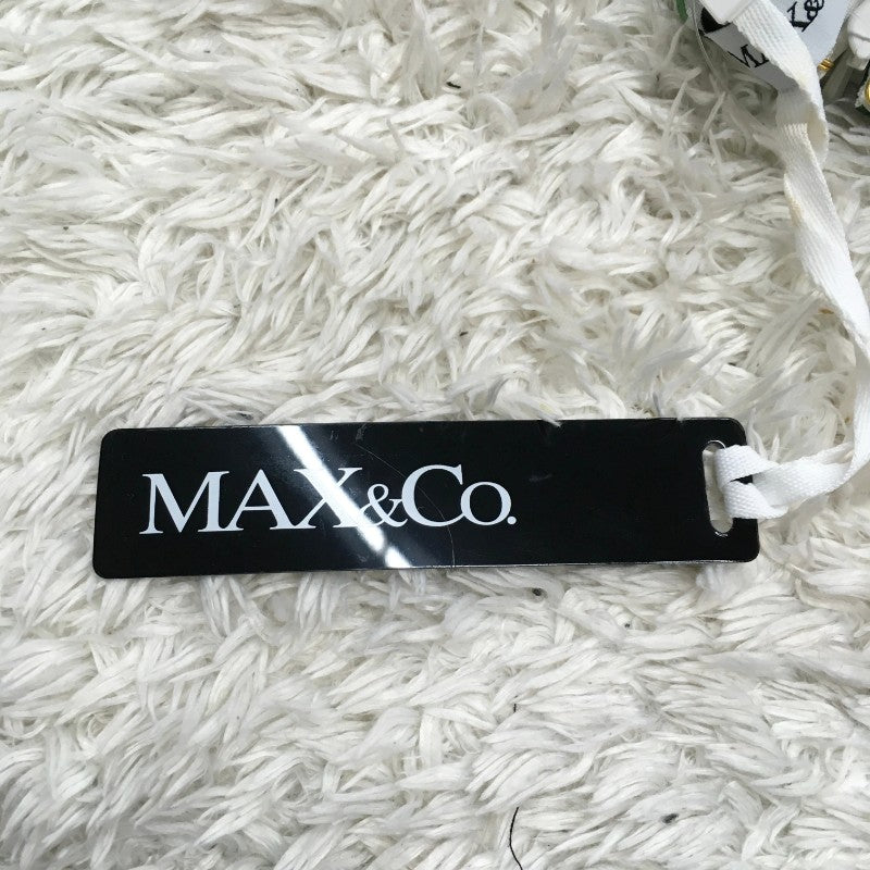 【17321】 新古品 MAX&Co. マックスアンドコー ロングワンピース サイズ44 / 約XXL ホワイト 花柄 可愛い 肩紐 後ろファスナー レディース
