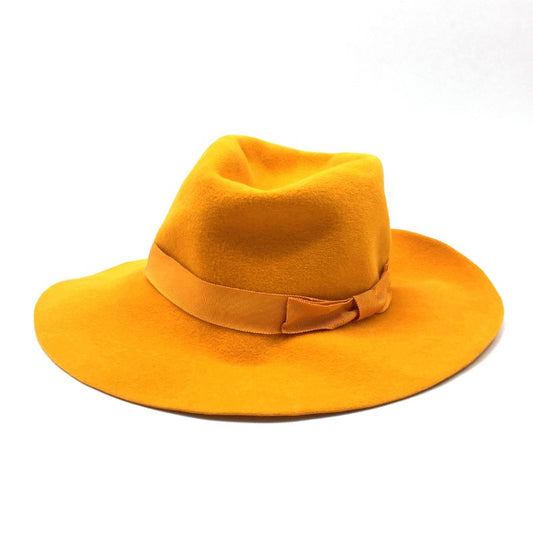 【17324】 新古品 Anthony Peto アンソニーピート ハット 帽子 サイズ58cm オレンジ リボン カジュアル アウトドア レディース 定価26000円