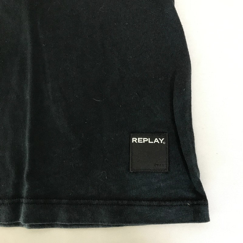 【17325】 新古品 REPLAY リプレイ タンクトップ サイズXS ブラック ロゴ 無地 シンプル かっこいい タグ付き メンズ 定価8000円