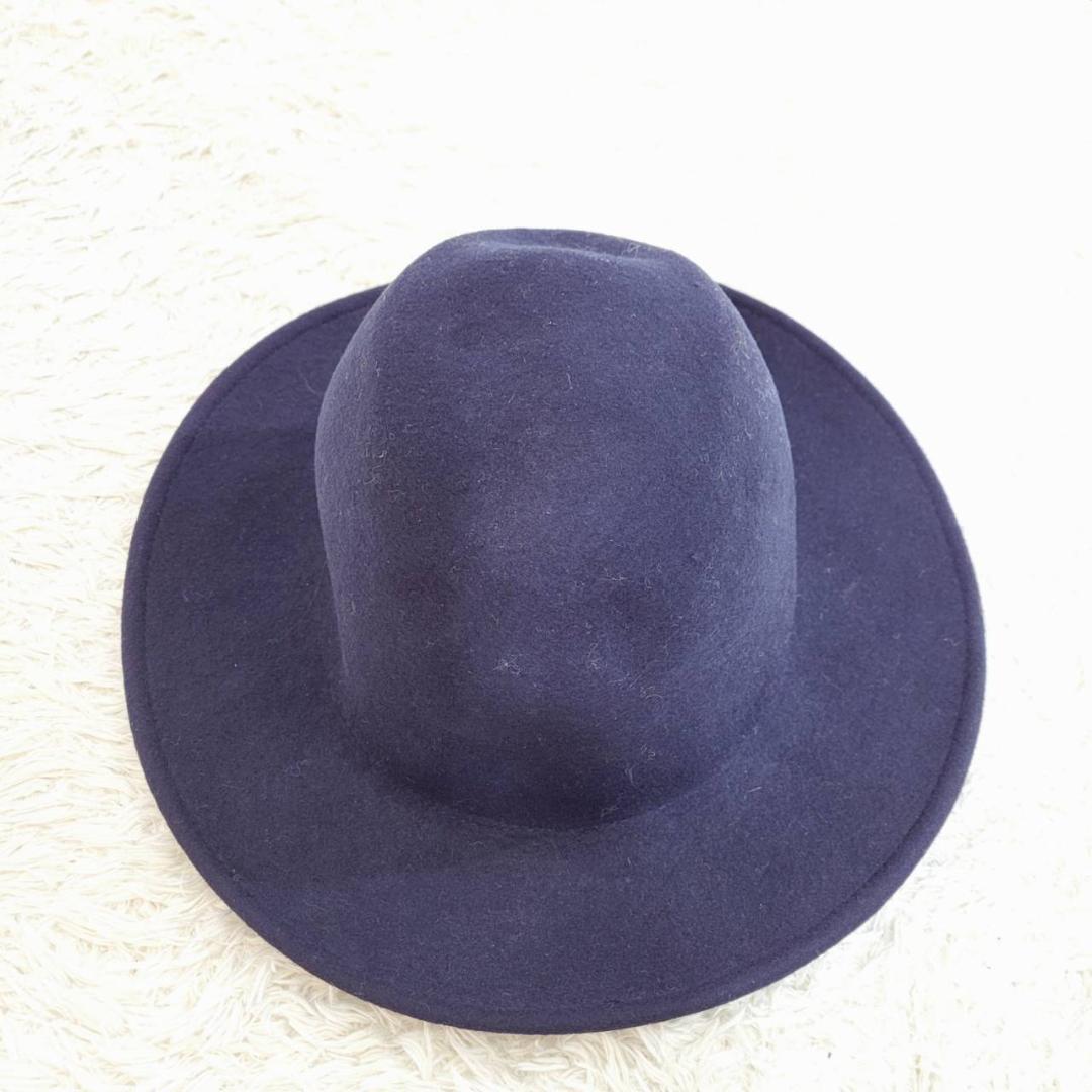 【17329】 AuieF アウィーエフ 帽子 57.5 黒 ブラック ハット 紳士 フォーマル 新古品 タグ付き おしゃれ きれいめ 小物