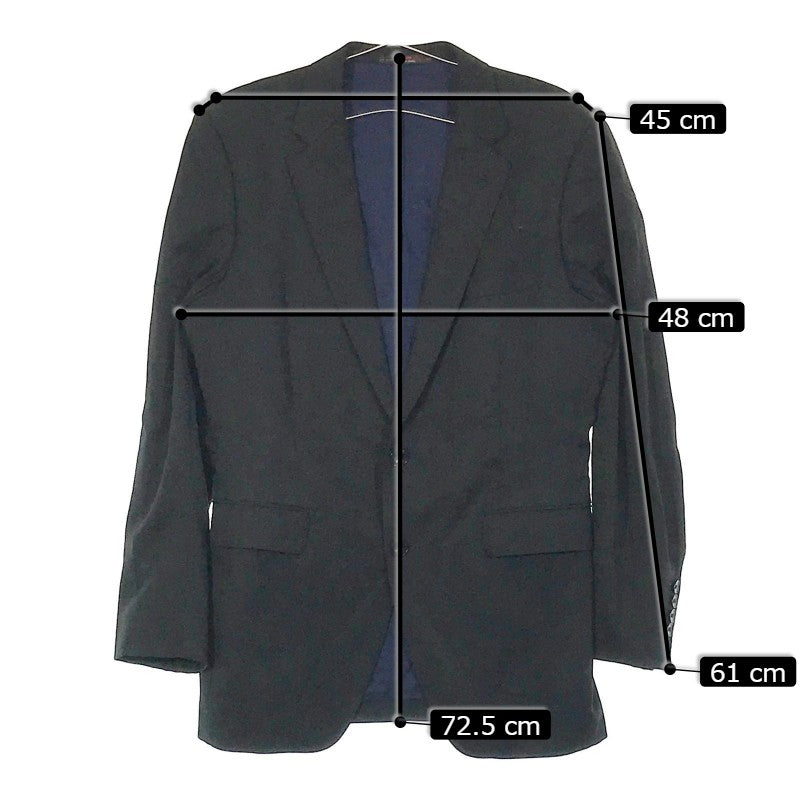 【17463】 P.S.FA ピーエスエフエー スーツ サイズ92 Y6 / 約M ブラック 仕事用 セットアップ オフィス シンプル 無地 プレーン メンズ