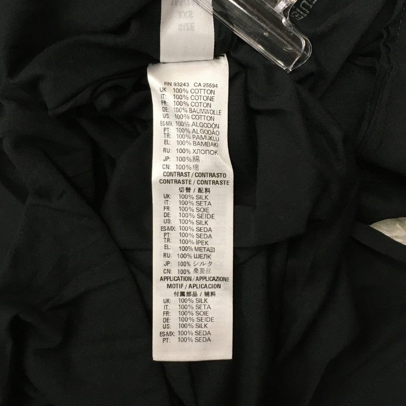 【17474】 新古品 DIESEL ディーゼル 七分袖Tシャツ カットソー サイズXXS ブラック グラフィック プリント カットオフ レディース
