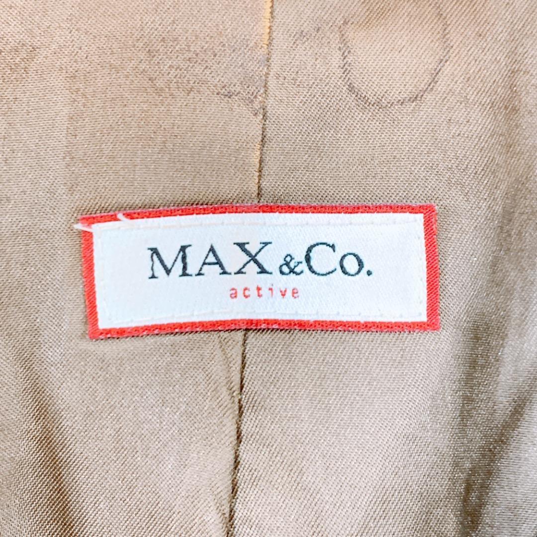 【17603】B品 MAX&Co アウター 40 M~Lサイズ相当 ブラウン 訳あり商品 マックスアンドコー ジャケット 茶 長袖 ツイード ショート丈