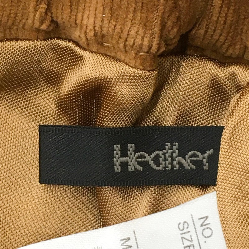 【17634】 Heather ヘザー ミニスカート サイズF ブラウン フレアスカート ジップアップ シンプル 無地 おしゃれ かわいい レディース