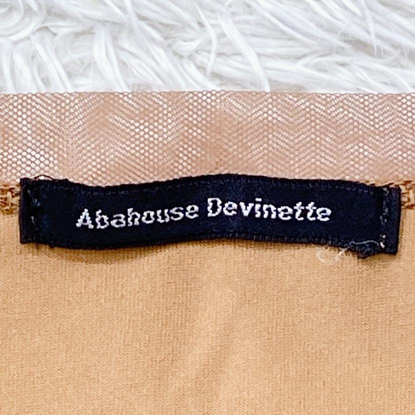 【17670】美品 Abahouse Devinette トップス F M~Lサイズ相当 ブラウン アバハウスドゥヴィネット ノースリーブ カットソー レディース