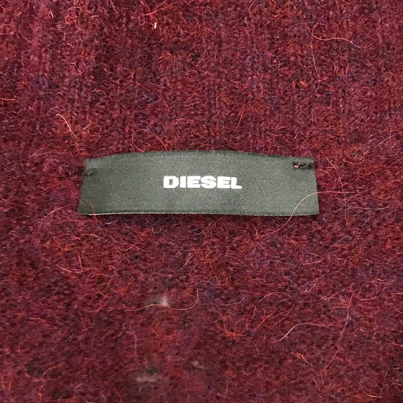 【17724】 新古品 DIESEL ディーゼル セーター サイズXXS ボルドー ニット ダメージ加工 かっこいい 暖かい アルパカ混 レディース