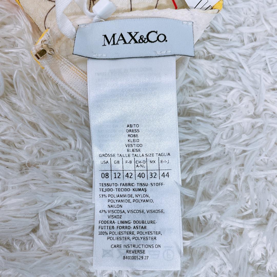 【17764】新品未使用 MAX&Co. ワンピース XXLサイズ イエロー 新品 未使用品 タグ付き マックスアンドコー ひざ丈ワンピース レディース