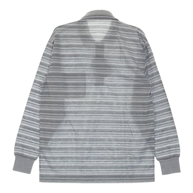【17771】 新古品 WEATHER COLK ウェザーコック ポロシャツ カットソー サイズL グレー シンプル ストライプライン 3色カラー メンズ