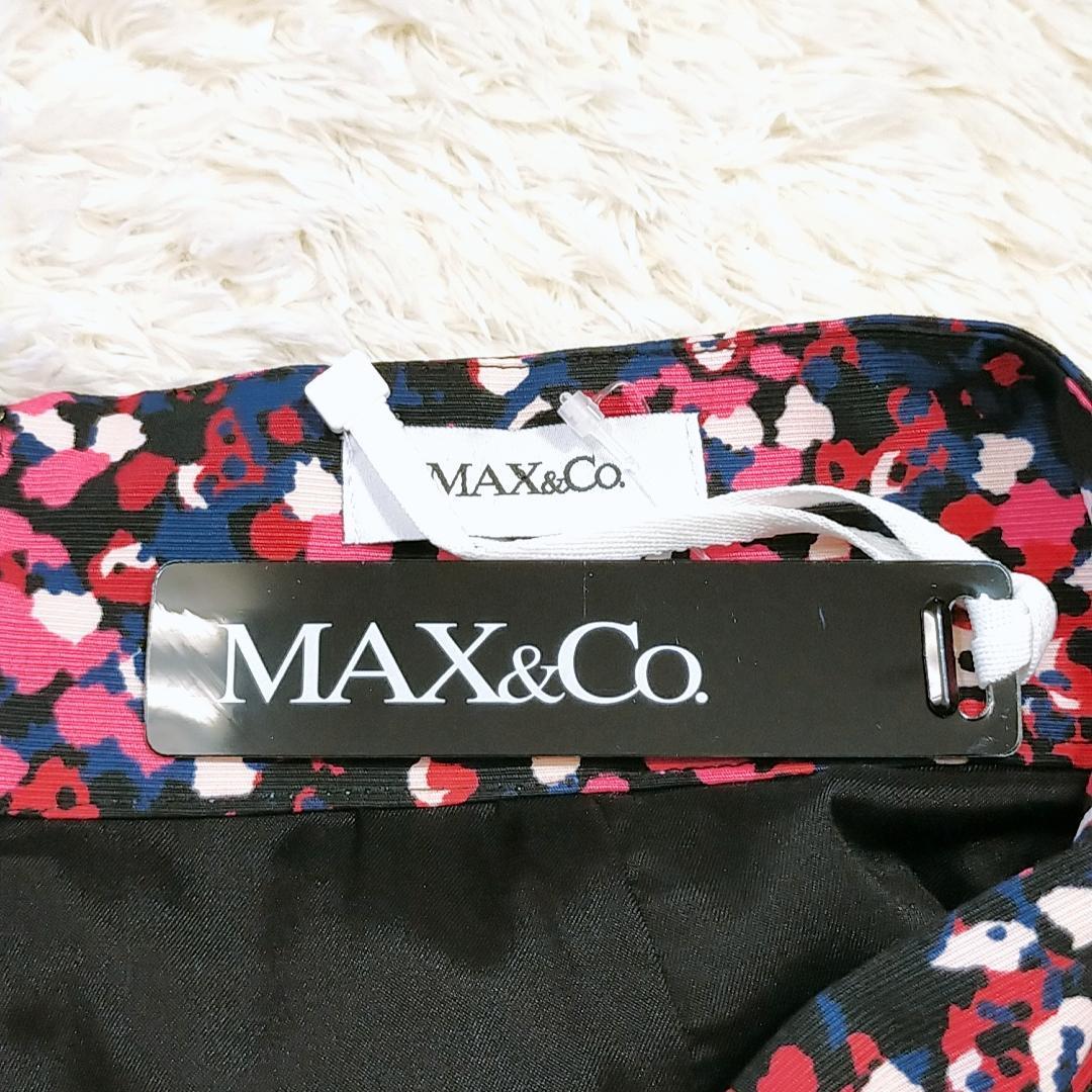 【17885】 MAX&Co マックスアンドコー 40 パープル 紫 総柄 リボン おしゃれ きれいめ かわいい オケージョン