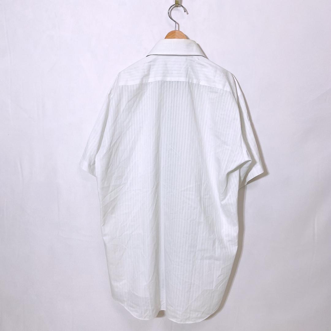 【18732】 BRICK HOUSE ブリックハウス シャツ 半袖シャツ XL ホワイト 襟付き ボタン 仕事 白 胸ポケット