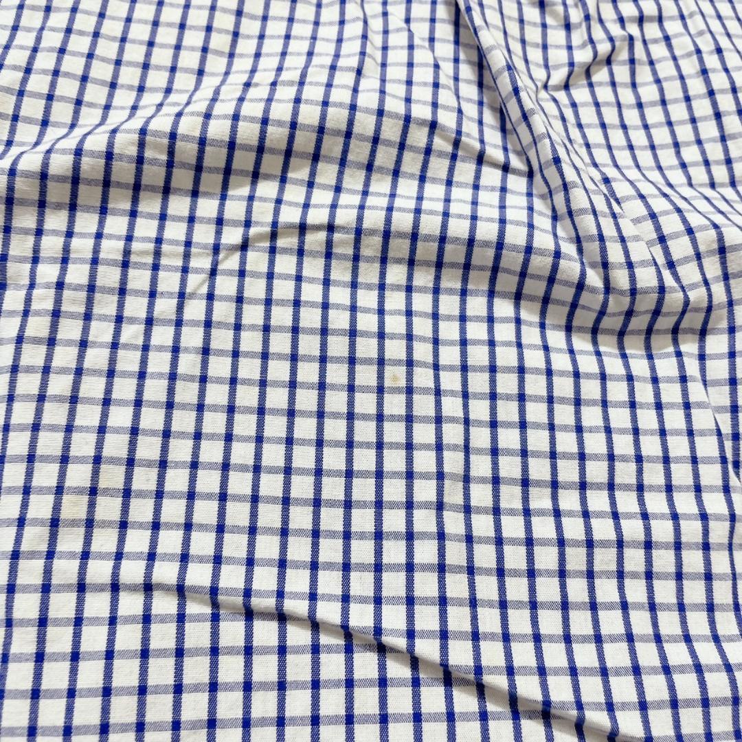 【19013】 GU ジーユー トップス 半袖Tシャツ チェック カジュアル M ブルー 青色 チェック 胸ポケット シンプル