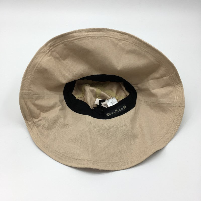【19075】 新古品 Boujeloud ブージュルード ハット 帽子 サイズS ベージュ シンプル 無地 可愛い ツバ広い レディース 定価3900円