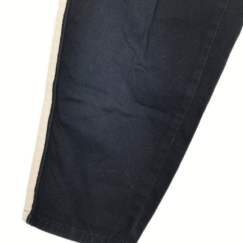 キッズ120 DENIM DUNGAREE パンツ ロゴ 黒 ブラック ポケット付き コットン100 子供用 お出かけ カジュアル デニムダンガリー 【19938】