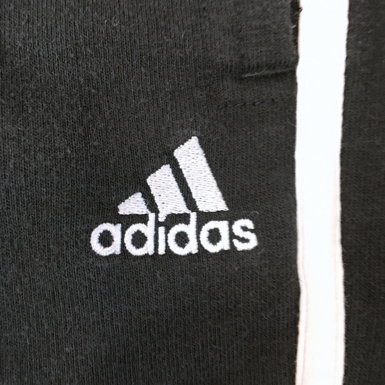 キッズ140 adidas パンツ ジャージ 男女兼用 ブラック シンプル 伸縮性 運動性 スポーツ カッコいい アディダス【20106】