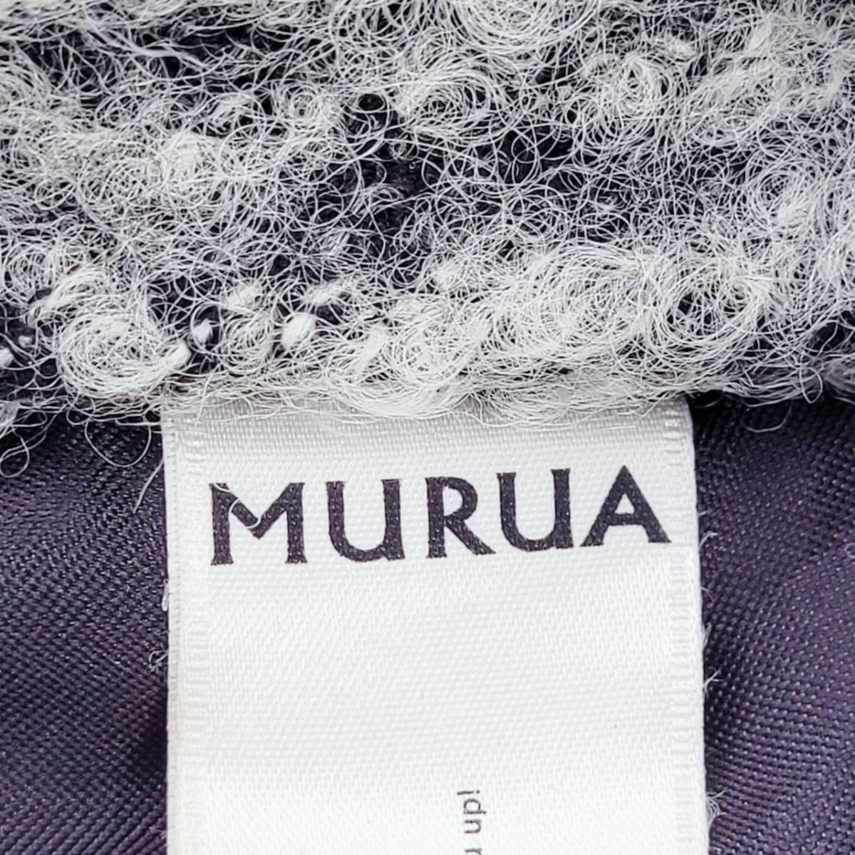 【20159】MURUA ムルーア ジャケット 99(F) 黒 ブラック グレー カジュアル シンプル ファスナー 柄模様 防寒