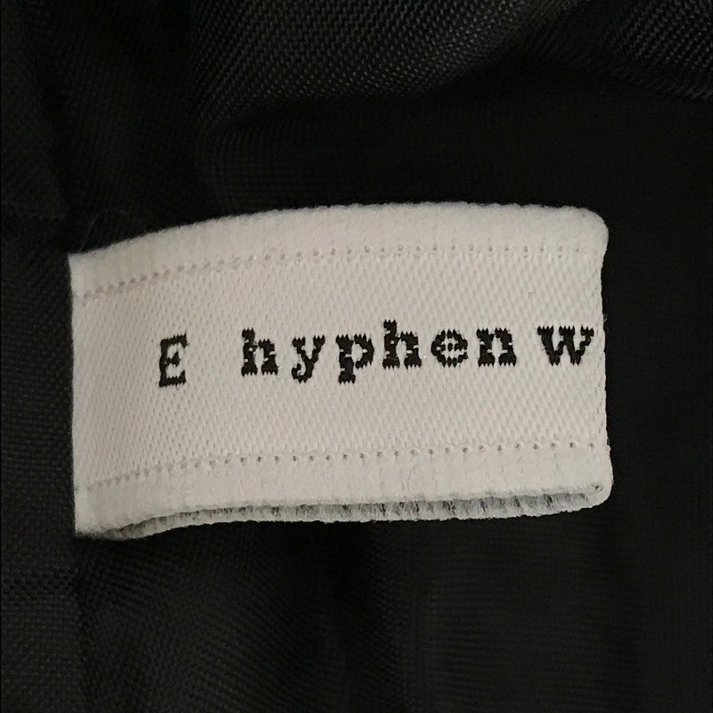 【20203】 E Hyphen World gallery イーハイフンワールドギャラリー ひざ丈スカート サイズF ブラック シンプル ボタン レディース