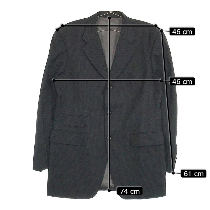 【20326】 MEN'S BIGI メンズビギ スーツ サイズM ブラック 3点セット ベスト付き ストライプ ビジネスシーン オフィスシーン メンズ