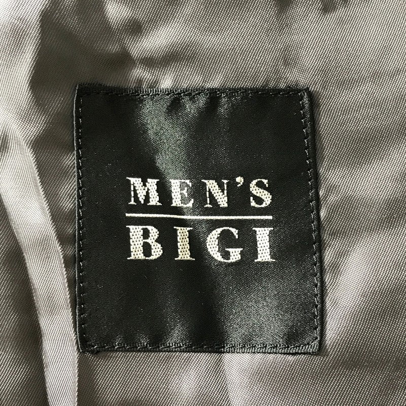 【20326】 MEN'S BIGI メンズビギ スーツ サイズM ブラック 3点セット ベスト付き ストライプ ビジネスシーン オフィスシーン メンズ