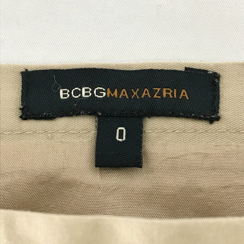 【20374】 BCBGMAXAZRIA ビーシービージーマックスアズリア ひざ丈スカート サイズ0 / 約XS(SS) ベージュ シンプル オシャレ レディース