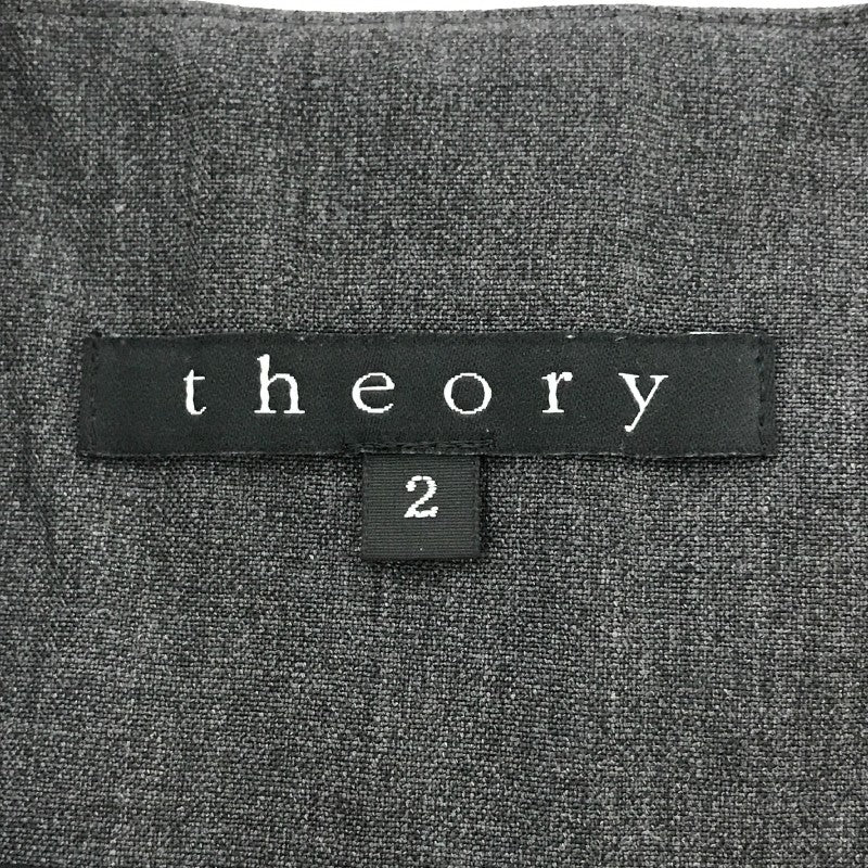 【20451】 theory セオリー ミニスカート サイズ2 / 約M ブラック シンプル オシャレ ゆったり フォーマル レディース