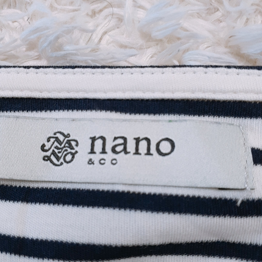 レディースＦ nano＆co トップス ネイビー ホワイト カーシュクール ボーダー ボートネック ナノアンドコー 【20489】