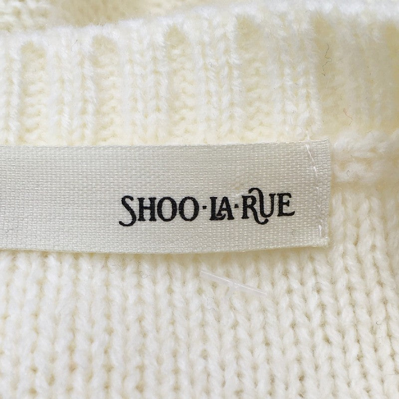 【20540】 新古品 SHOO-LA-RUE シューラルー セーター サイズL ホワイト ラウンド シンプル 暖かい 着やすい ウール混 レディース
