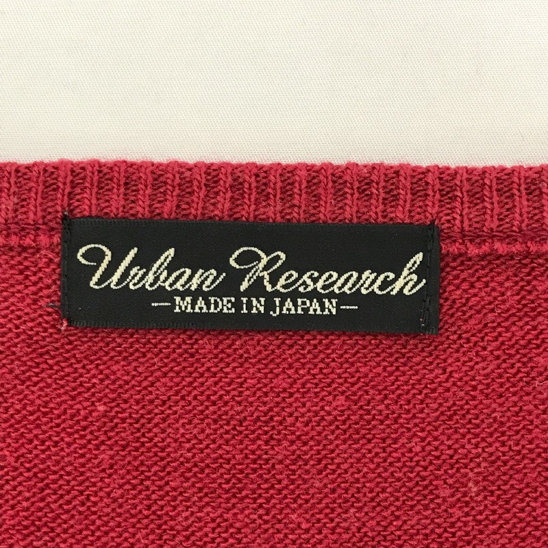 【20547】 URBAN RESEARCH アーバンリサーチ セーター サイズONE / 約F レッド シンプル Vネック 無地 オフィス レディース