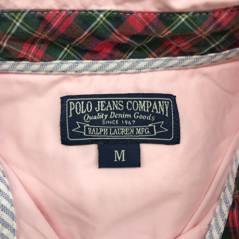【20583】 POLO JEANS ポロジーンズ 長袖シャツ サイズM ピンク 可愛い 定番 トラディショナル おしゃれ 華やか レディース
