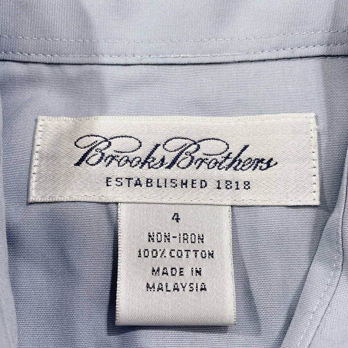 【20977】 美品 Brooks Brothers ブルックスブラザーズ メンズ トップス シャツ 長袖シャツ カッターシャツ 前ボタン ライトブルー 4 L相当