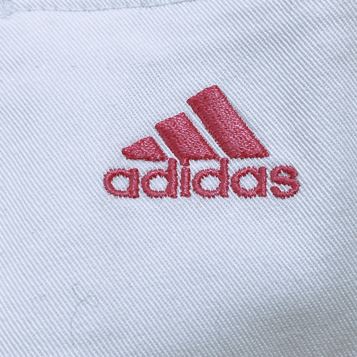 レディースL adidas 長ズボン カジュアルパンツ ボトムス 白 ホワイト ピンク カジュアル オールシーズン アディダス 【21019】