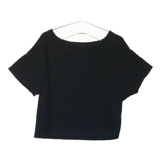 【21060】 POPFACTORY ポップファクトリー 半袖Tシャツ FREE フリー 黒 ブラック バックプリント カジュアル おしゃれ