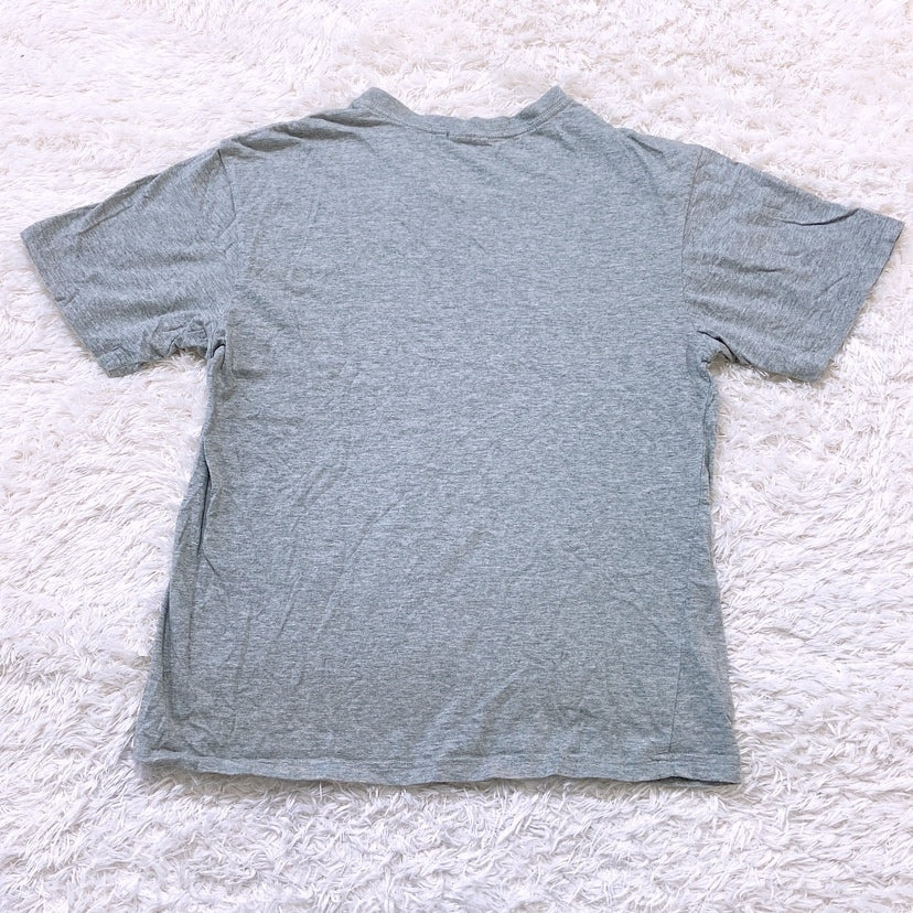 【21074】 430 FOURTHIRTY フォーサーティー 半袖Tシャツ 0サイズ Vネック ロゴ入り 綿100％ グレー 灰色