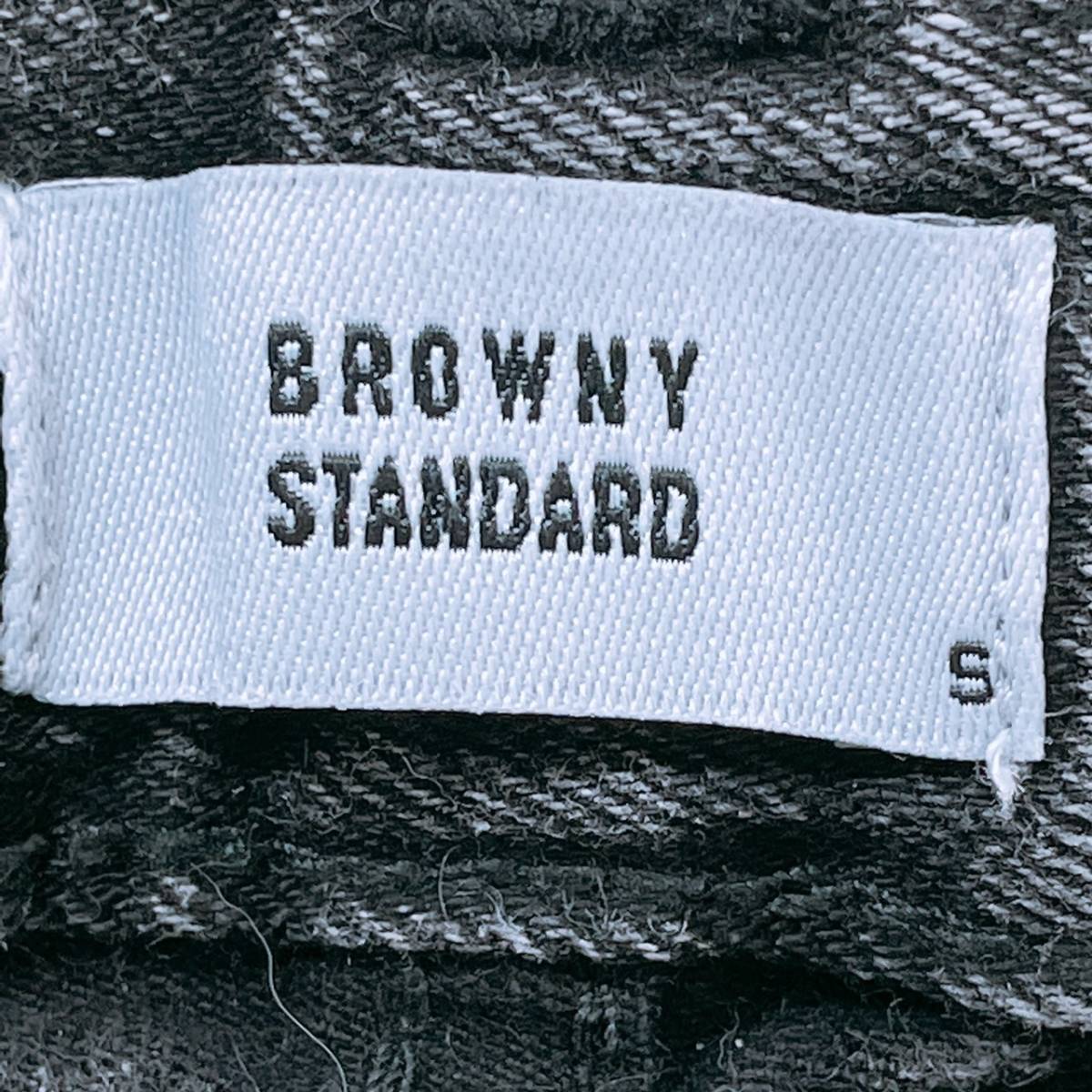 【21081】 BROWNY STANDARD ブラウニースタンダード パンツ ジーンズ ジーパン ストレート ファスナー ポケット ブラック 黒 S