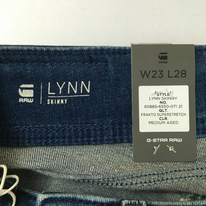 【21164】 新古品 G-STAR RAW ジースターロゥ デニム ジーンズ ジーパン サイズW23 L28 / 約XS(SS) ブルー LYNN SKINNY レディース