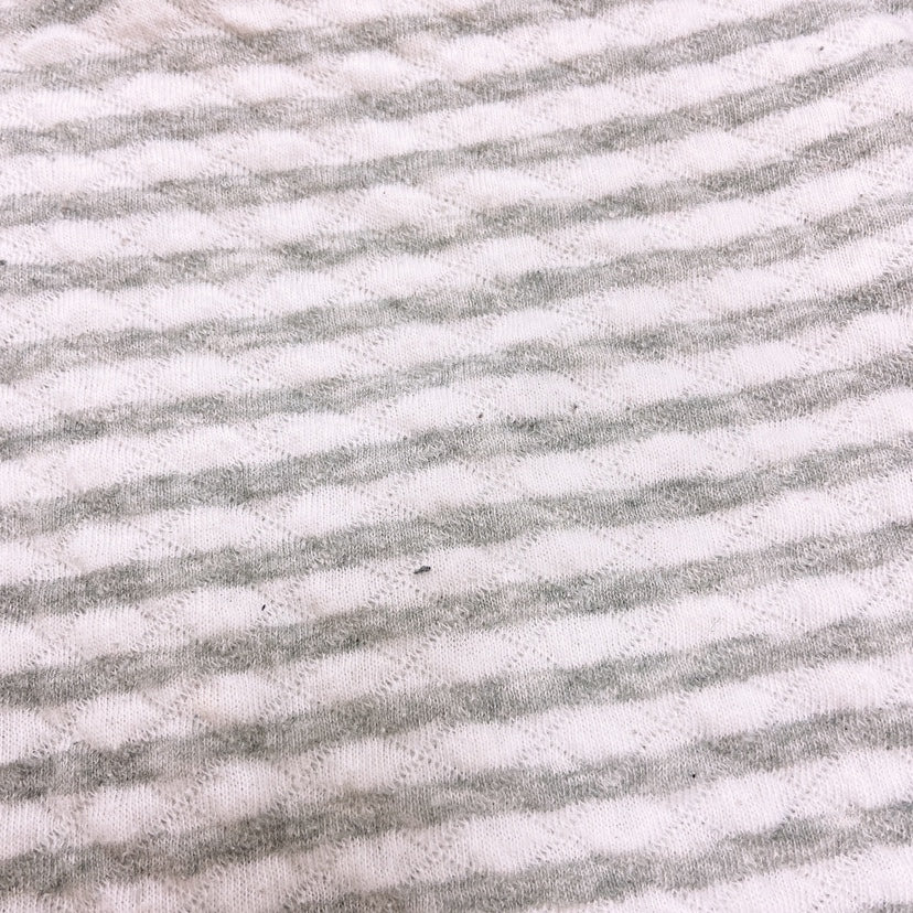 【21167】 UNIQLO ユニクロ パンツ ベビー 100cm ストライプ パジャマ キルト グレー ホワイト 灰色 白