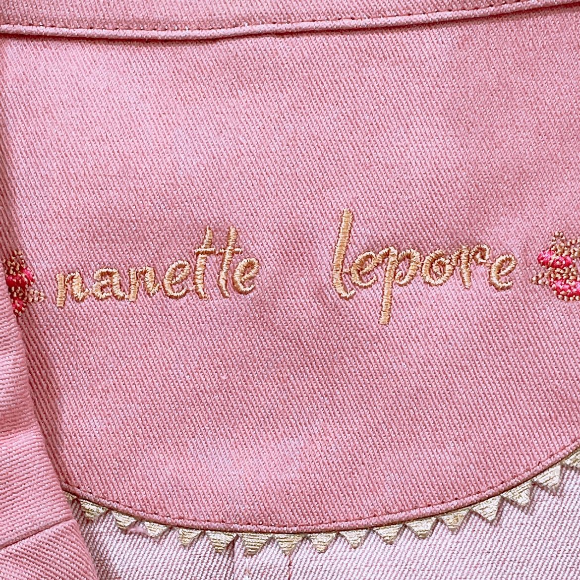レディース2 nanette lepore ジャケット ピンク バラ ボタン ベルト有 オシャレ かわいい ナネットレポー 【21297】