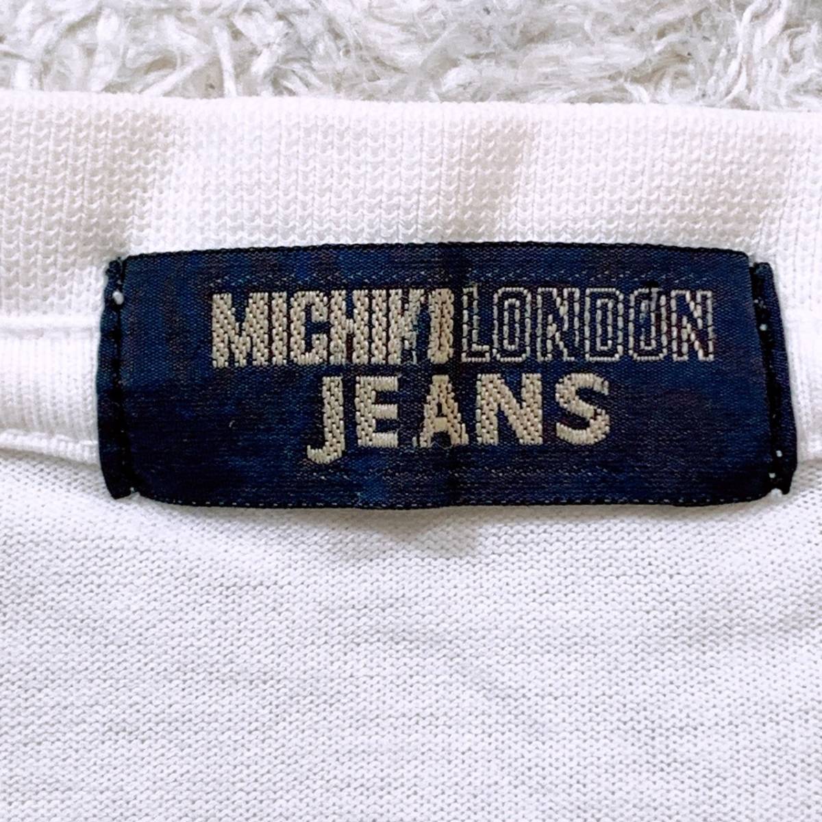 メンズ MICHIKO LONDON JEANS Tシャツ 白 ホワイト 胸ロゴ入り カジュアル インナー ミチコロンドン 【21580】