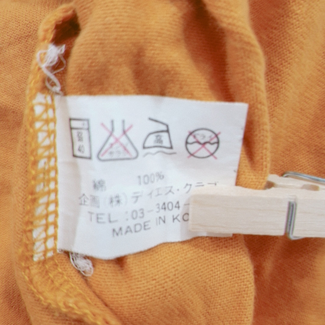 メンズ DSCLUB トップス 半袖Tシャツ オレンジ バックプリント 首ひもあり 綿100% シンプル ディスクラブ 【21734】