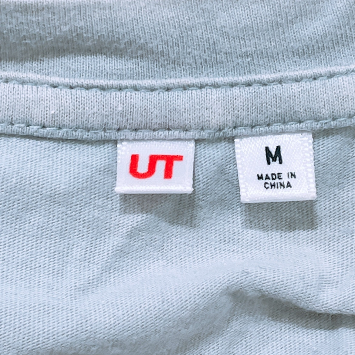 メンズM UNIQLO 半袖 Tシャツ グレー 灰色 オレンジ 青 ブルー シンプル UT CASH YEW! コラボ プリント ユニクロ 【21836】