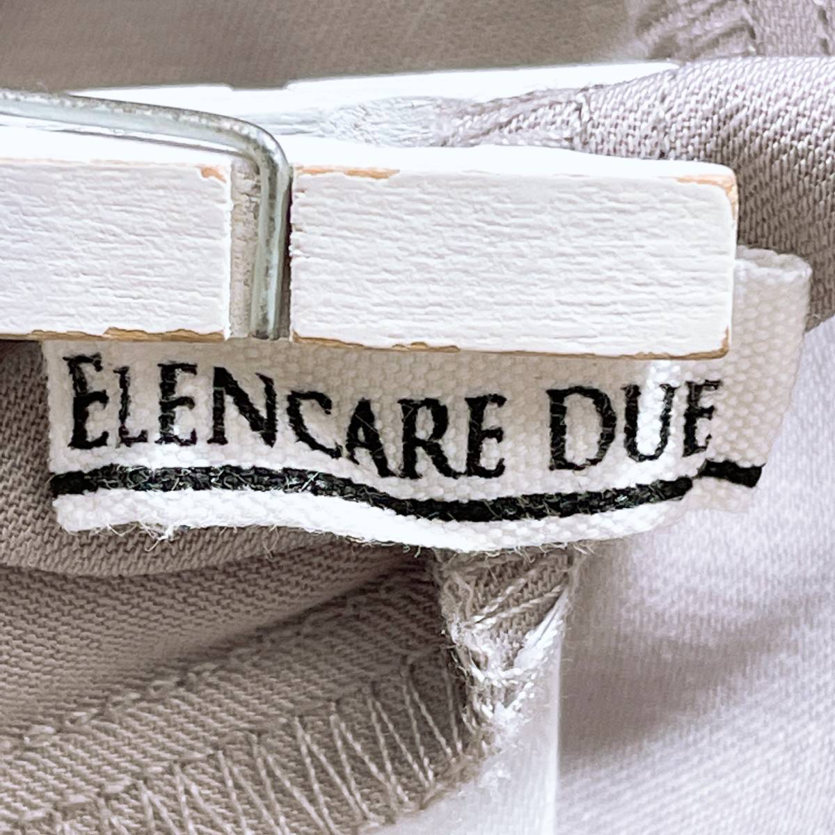 美品 レディースF M～L ELENCARE DUE トップス グレー 良品 薄手 ブラウス 長袖ブラウス 長袖 大人かわいい エレンカーレデュエ【21867】