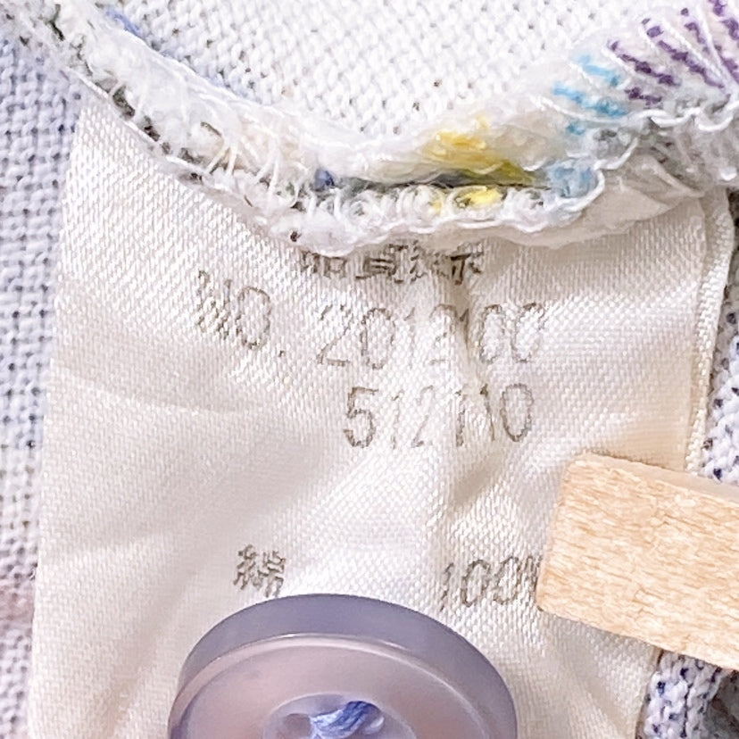 【22163】 LB-03 エルビーゼロスリー 半袖 ポロシャツ 刺繍 飾りボタン チェック柄 ブルー ホワイト 青 白