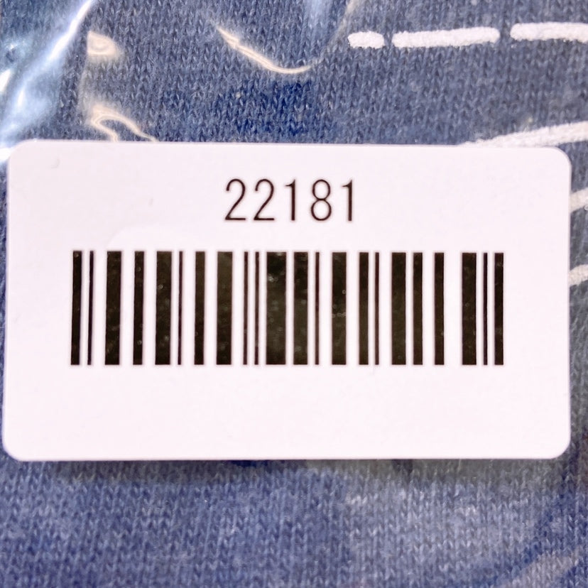 レディースXS TRUSS Tシャツ ブルー 青 半袖 ラウンドネック シンプル ロゴ プリント 春 夏 メンズライク トラス 【22181】