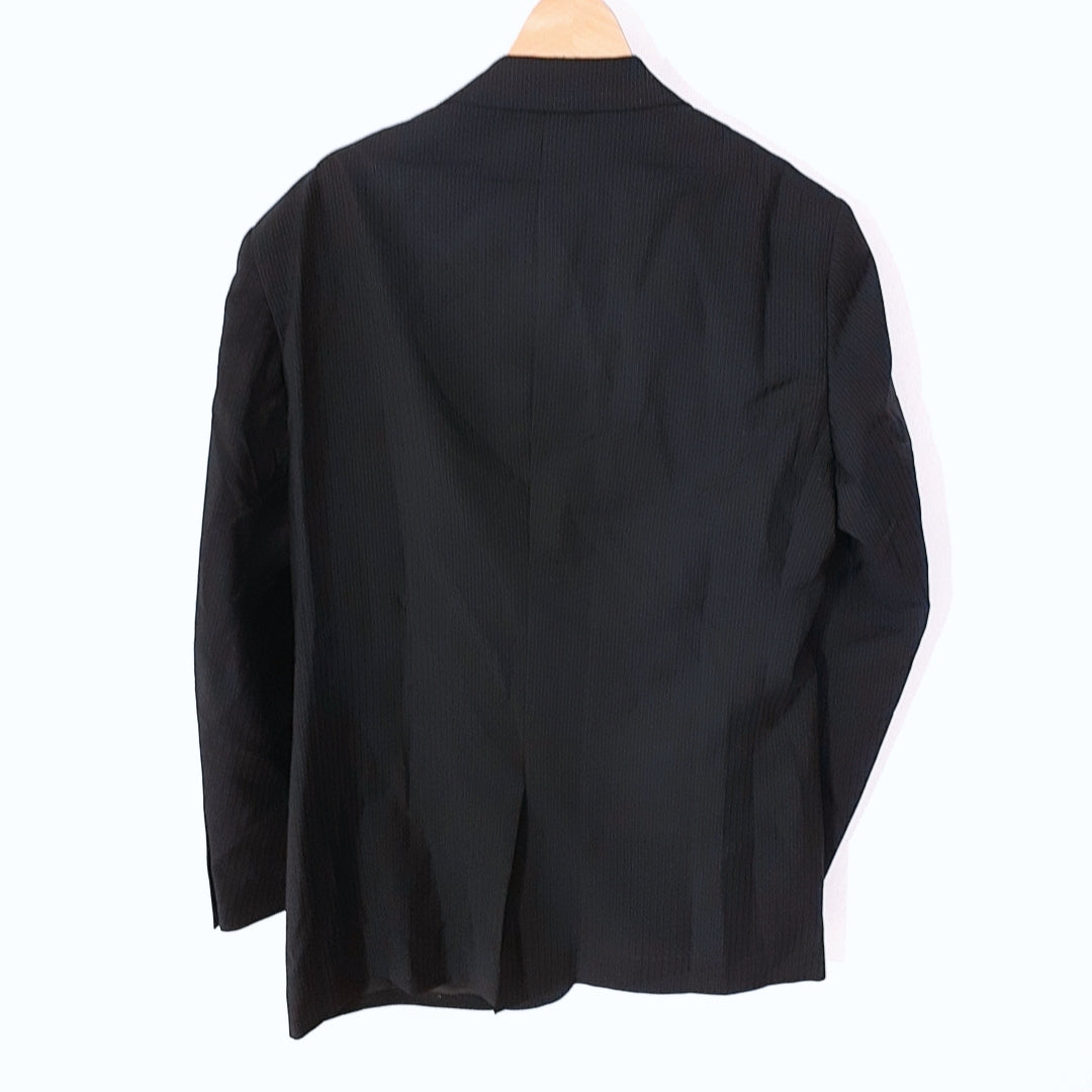 メンズ38 JASLEY ジャケット ブラック 黒色 シングルボタン バックスリット スーツジャケット ジャスリー 【22261】
