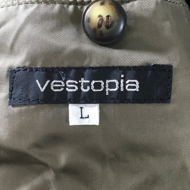 【22323】 Vestopia ベストピア ミリタリージャケット サイズL モスグリーン 無地 シンプル カジュアル カッコいい メンズ