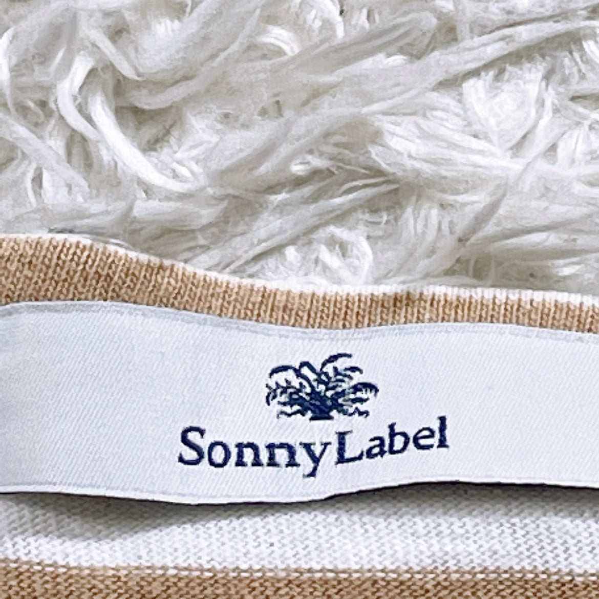 レディースF Sonny Label 長袖 Tシャツ 茶色 ブラウン ベージュ 白 ホワイト ボーダー オシャレ サニーレーベル 【22690】