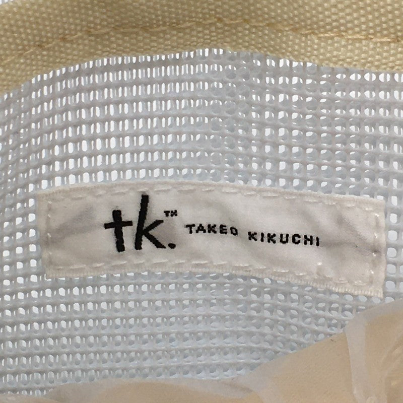 【22706】 新古品 TK ティーケー ショルダーバッグ サイズ00 ホワイト タケオキクチ メッシュ スナップボタン メンズ 定価8800円
