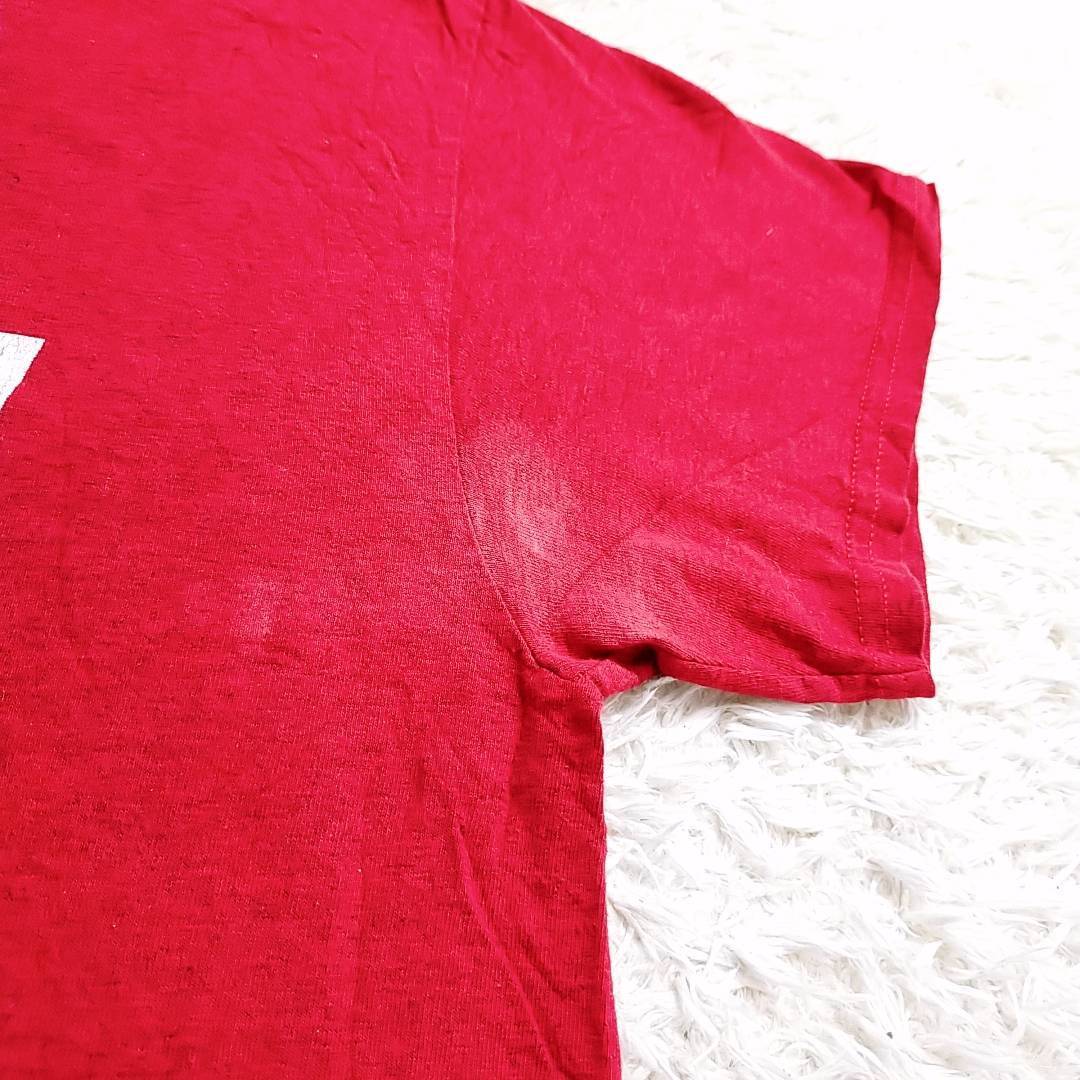 【22822】 訳アリ GILDAN ギルダン 半袖ロゴプリントTシャツ 赤 レッド Lサイズ相当 ピッツバーグスポーツリーグロゴ